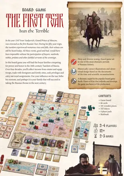 The First Tsar Ivan the Terrible Board Game + Wooden Token Upgrade - Image 2
